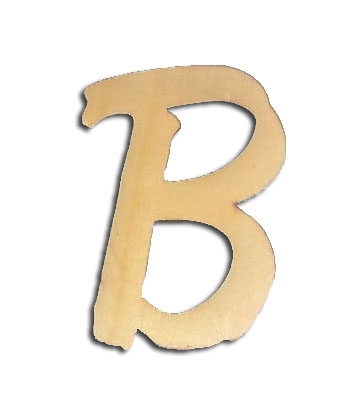 אותיות עץ חיתוך לייזר - האות 'B' גדול