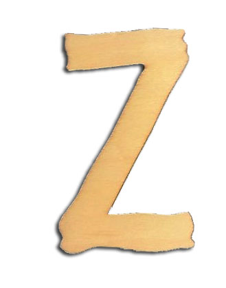 אותיות עץ חיתוך לייזר - האות 'Z' גדול