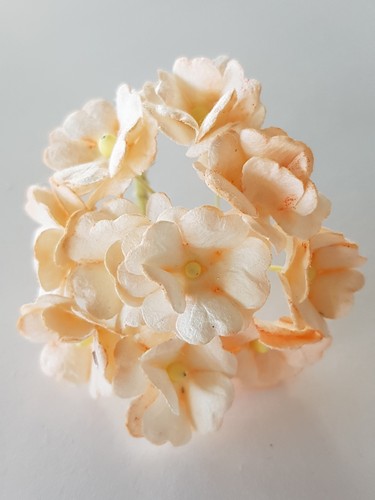 פרחי נייר - פרח רומנטי - כתום בהיר