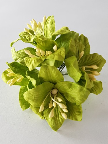פרחי נייר - ליליות - ירוק