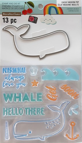 סט תבנית חיתוך וחותמות - Whale