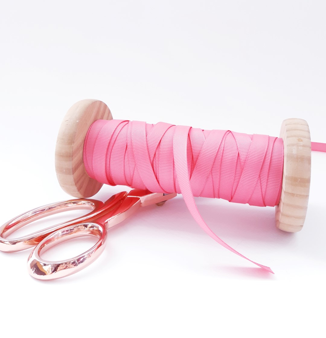 163 - סרט Grosgrain - ורוד בזוקה