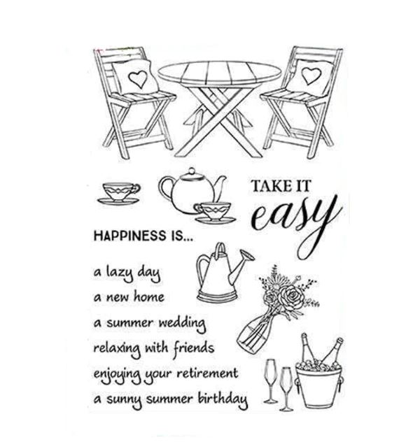 סט חותמות סיליקון- Take it easy