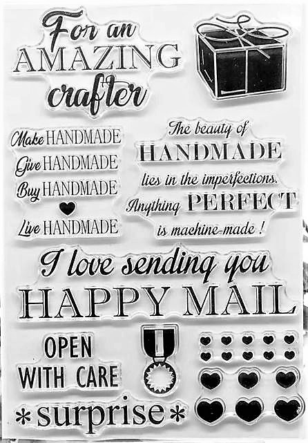סט חותמות סיליקון- Happy mail