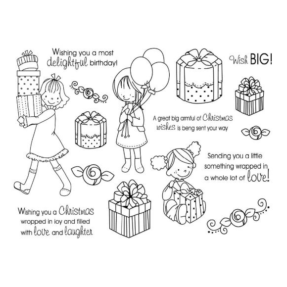 סט חותמות סיליקון - Wish Big