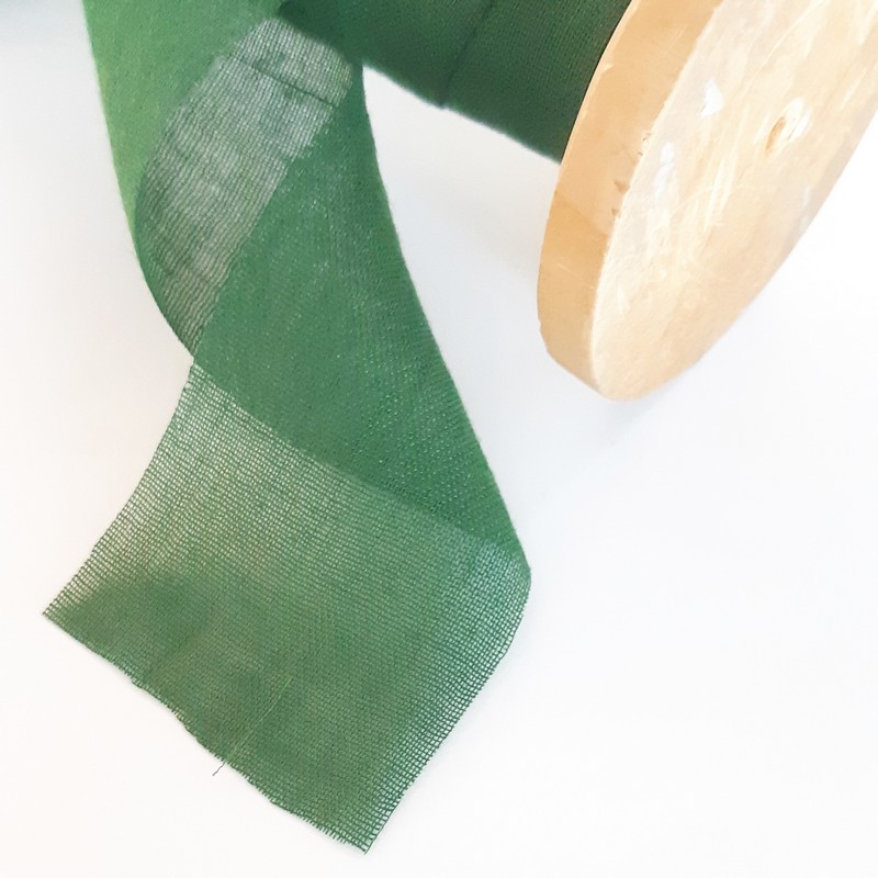 גליל סרט כותנה שווצרית - ירוק בקבוק