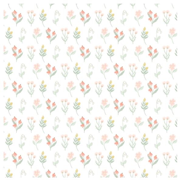 דף קארדסטוק 12" 2337 - IT'S A GIRL - Flower Meadow