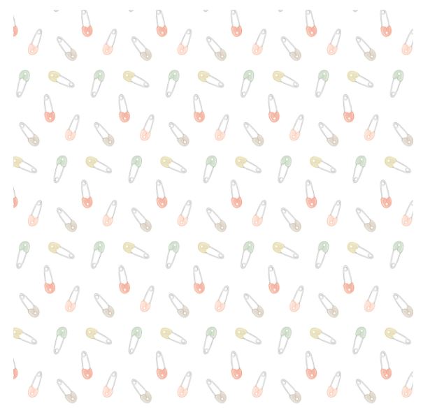 דף קארדסטוק 12" 2344 - IT'S A GIRL - Safety Pins
