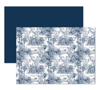 גיליון נייר עטיפה - דגם 42 - Blue Toil de Jouy