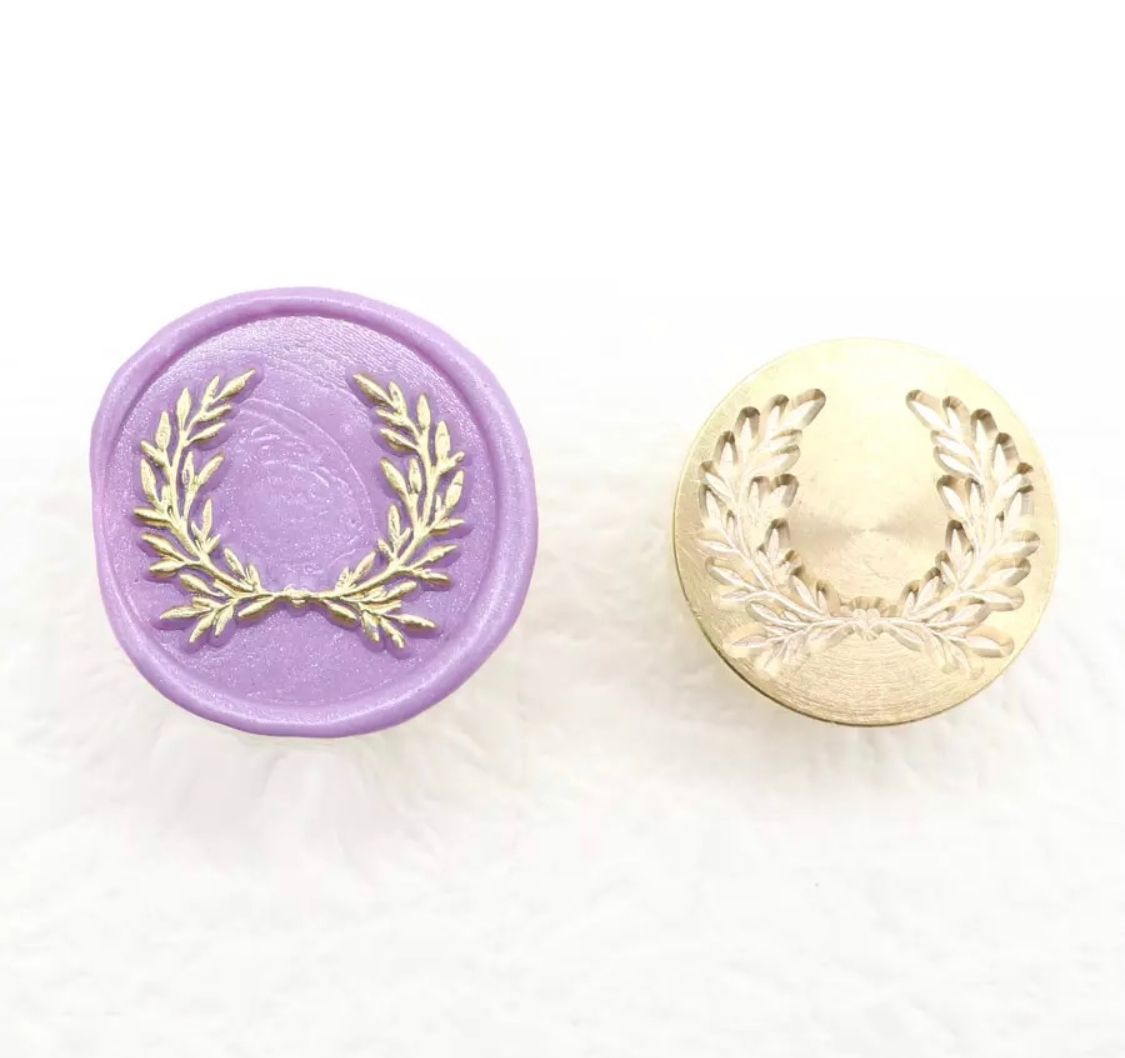 חותם שעווה ללא ידית - ענפים מחוברים בלב