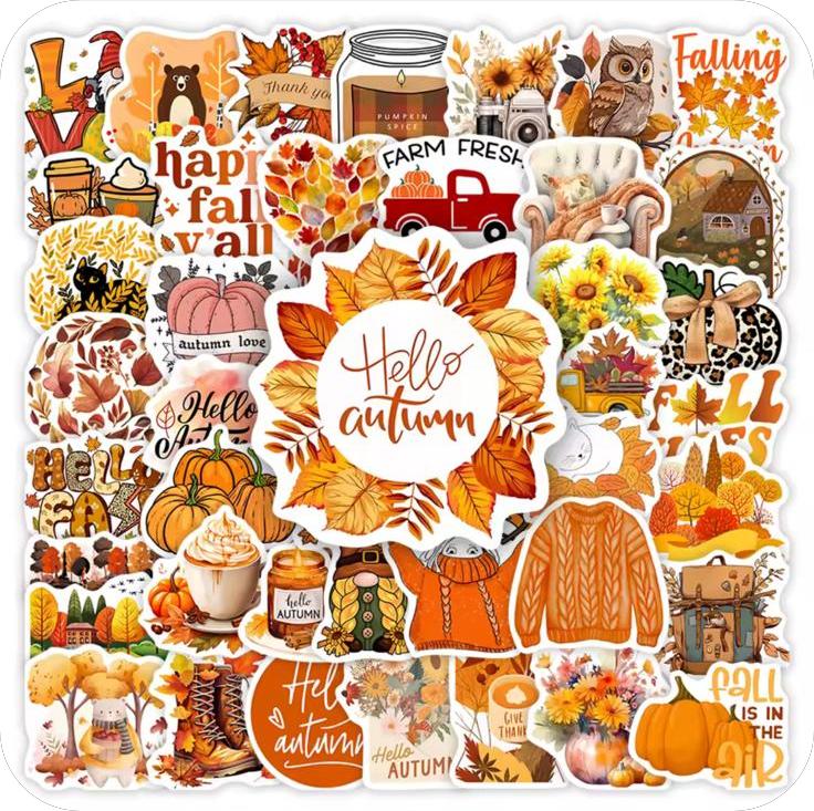 מארז מדבקות - Hello Autumn