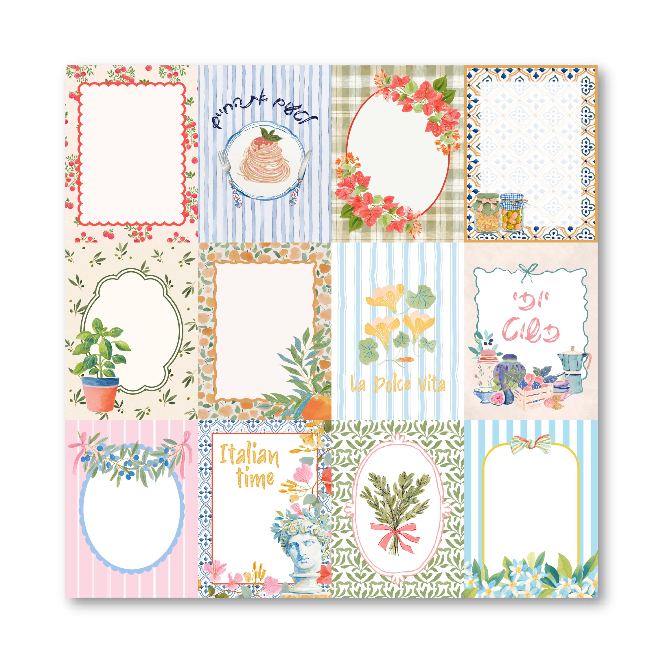 מארז דפי קארדסטוק 12" - חלומות איטליה - מהדורה מיוחדת