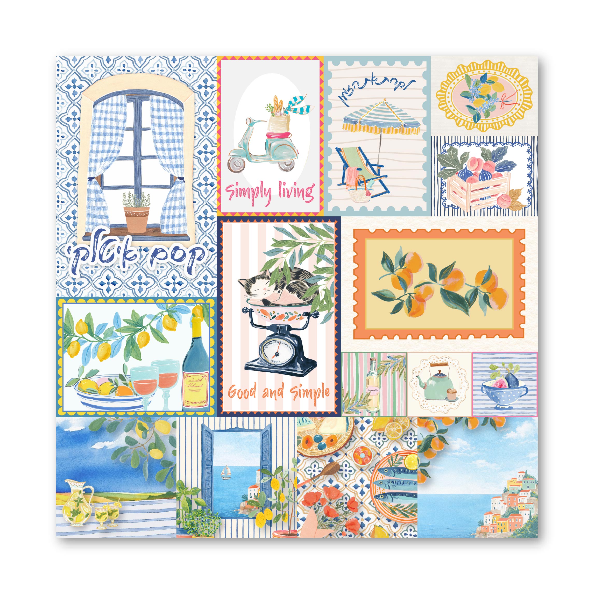 מארז דפי קארדסטוק 12" - חלומות איטליה - מהדורה מיוחדת