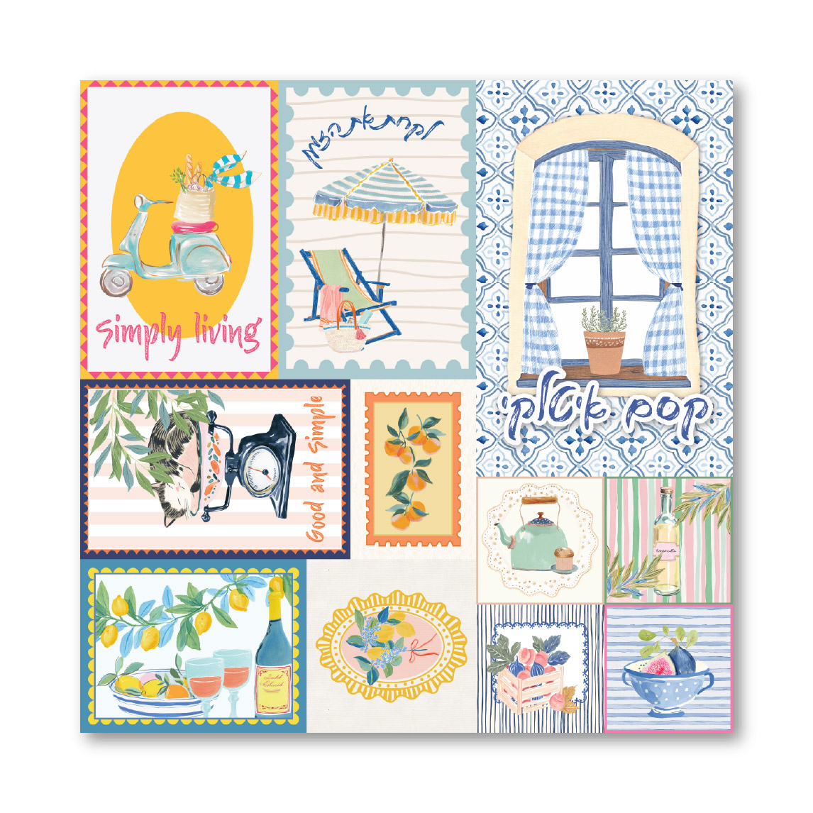 מארז דפי קארדסטוק 8" - חלומות איטליה - מהדורה מיוחדת