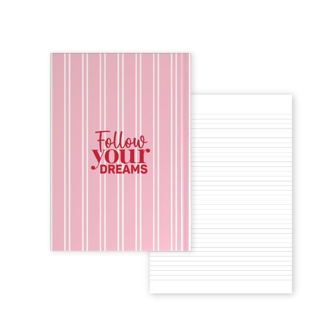 מחברת A4 כריכה קשה - Follow Your Dreams - דפי שורה