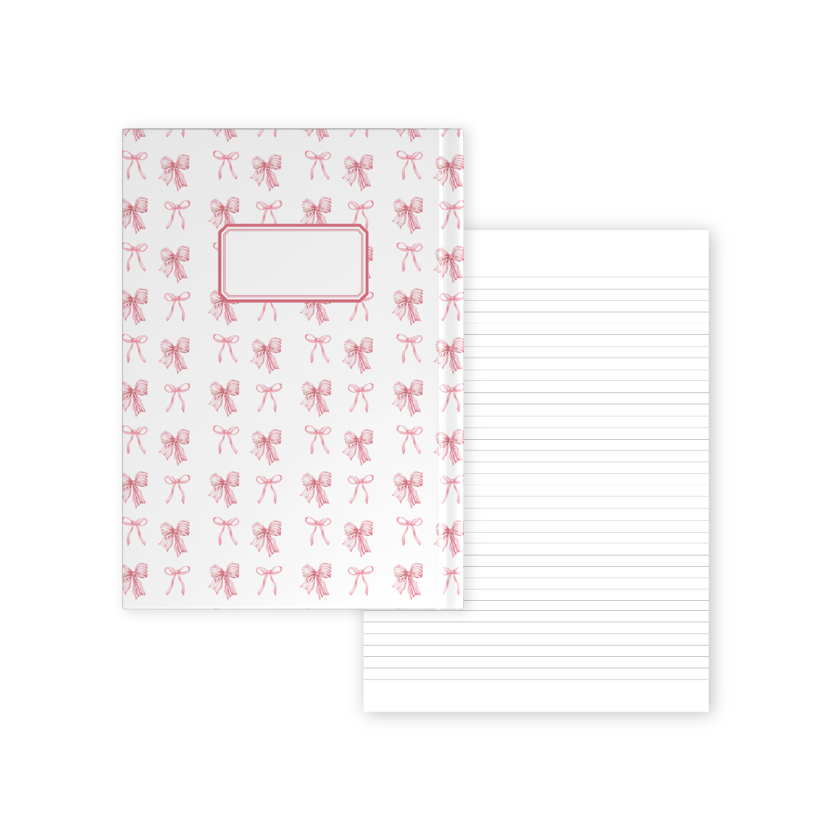 מחברת A4 כריכה קשה - פפיונים ורודים - דפי שורה