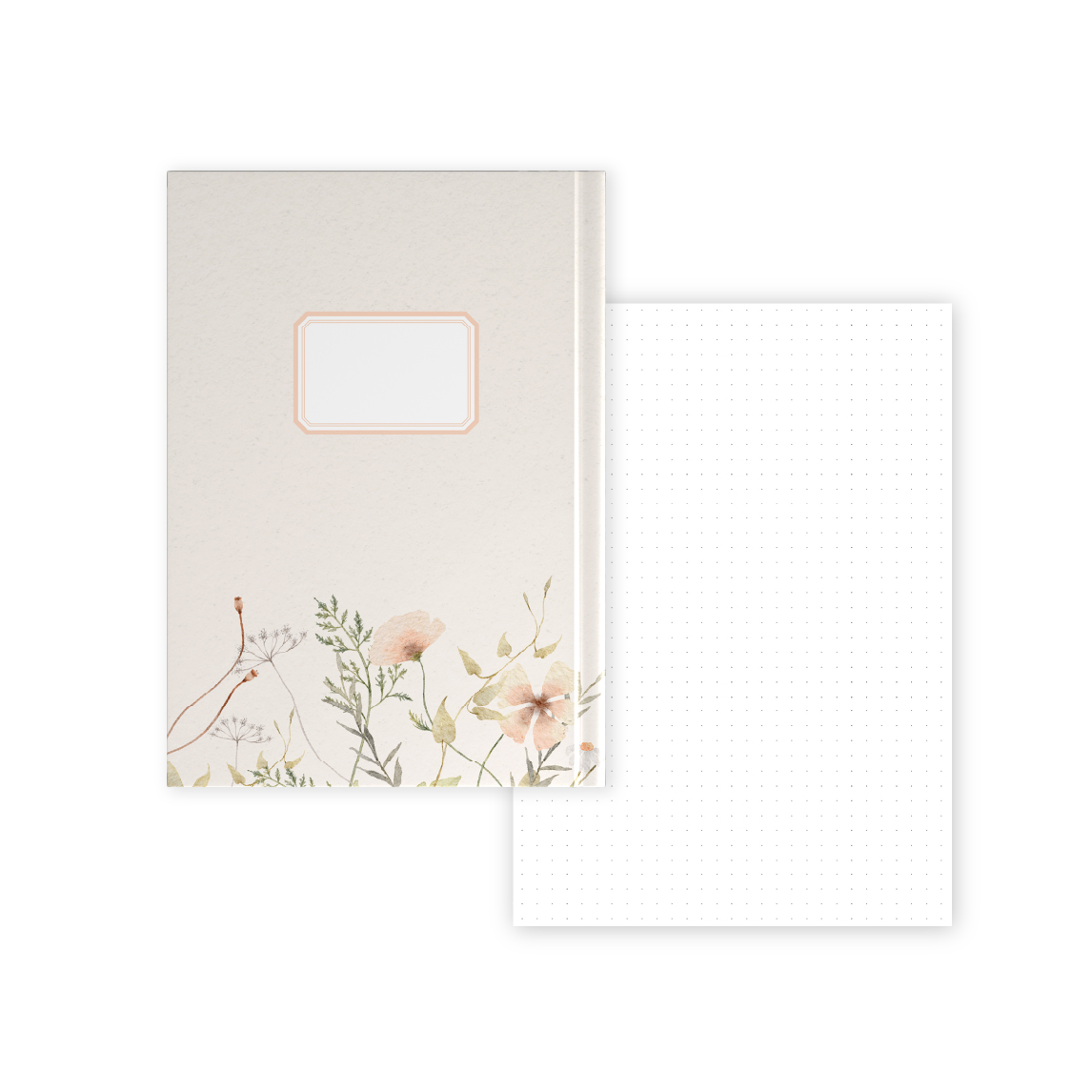 מחברת A5 כריכה קשה - שדה בר - דפים מנוקדים