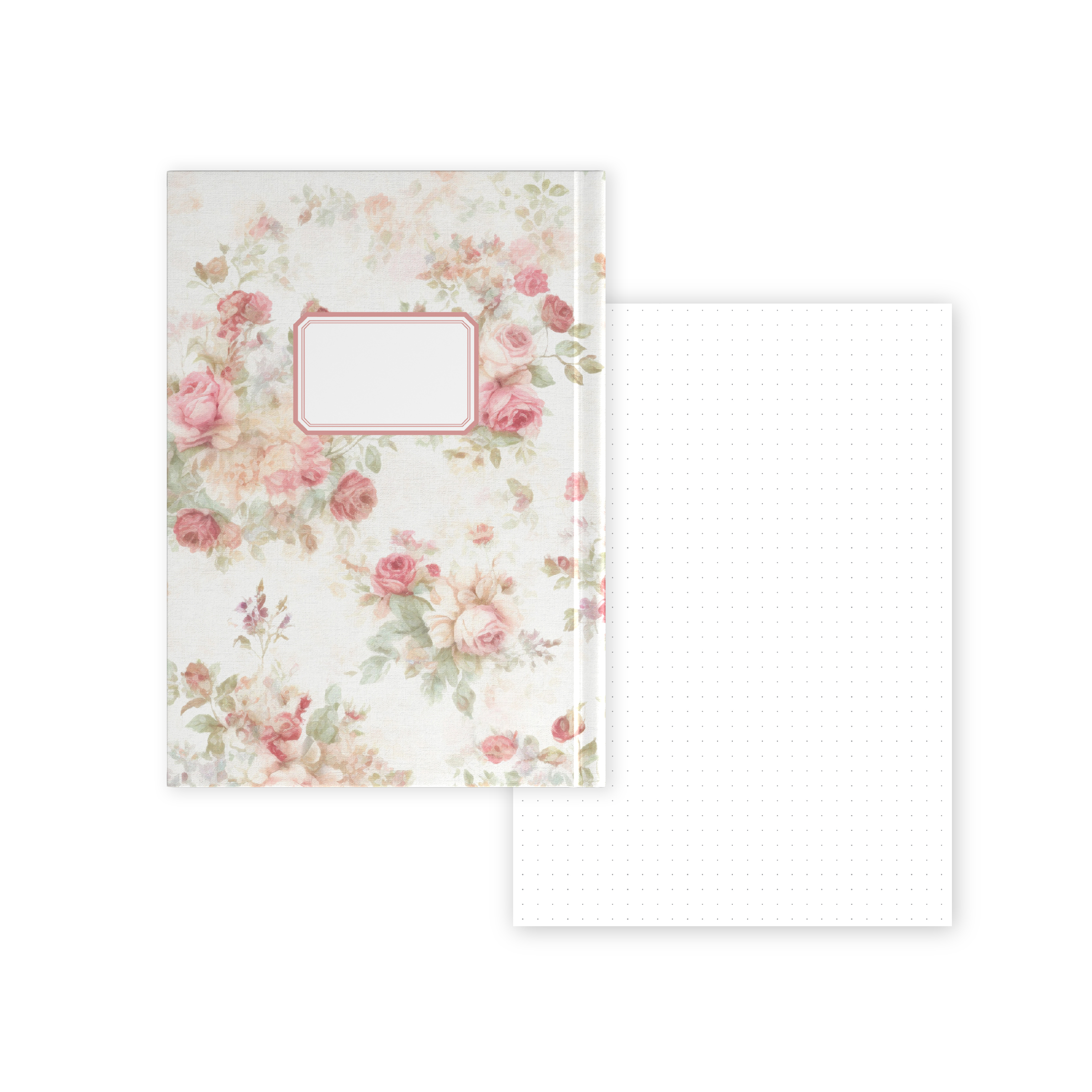 מחברת A5 כריכה קשה - שיק פסטלי - דפים מנוקדים