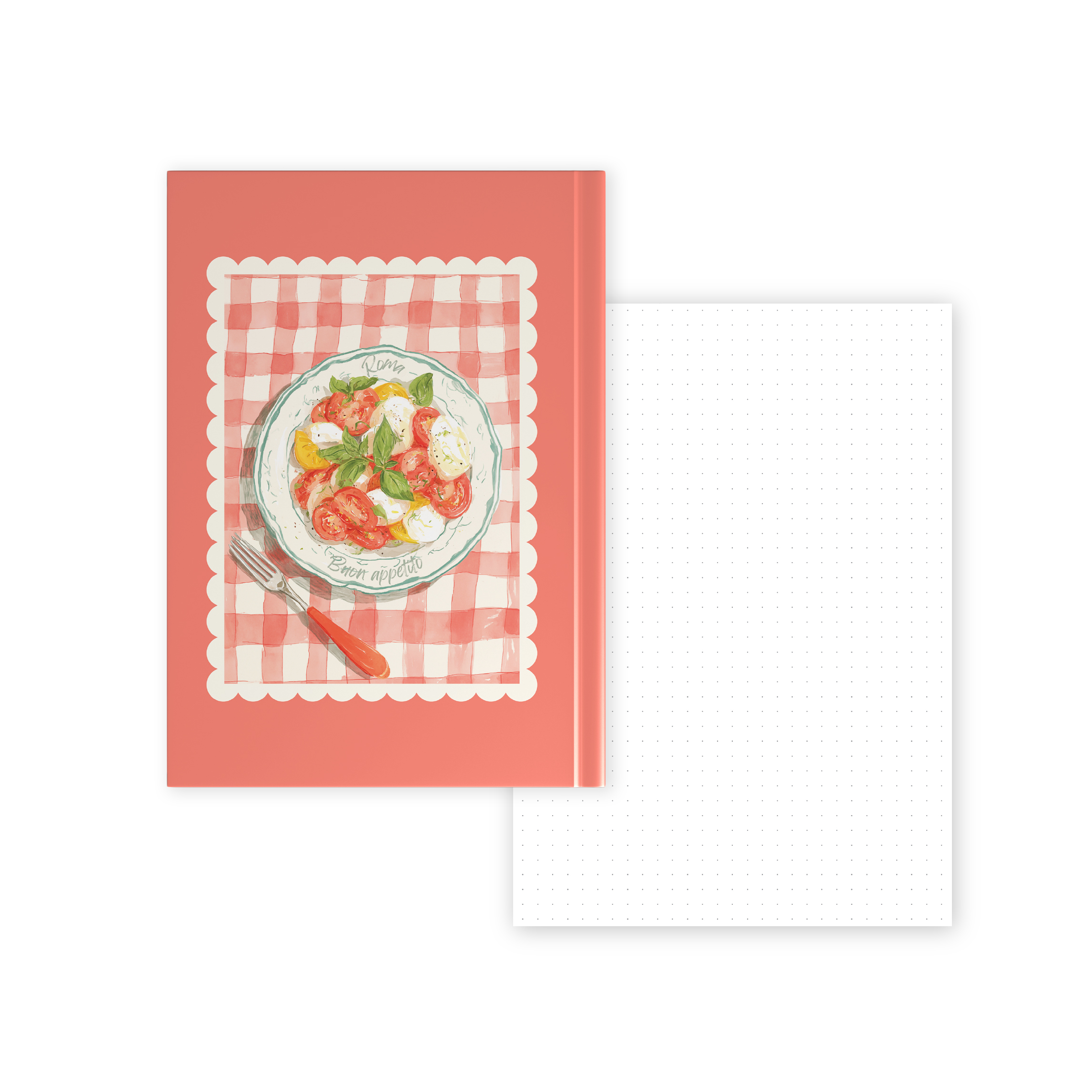 מחברת A5 כריכה קשה - Bon Appetit - דפים מנוקדים