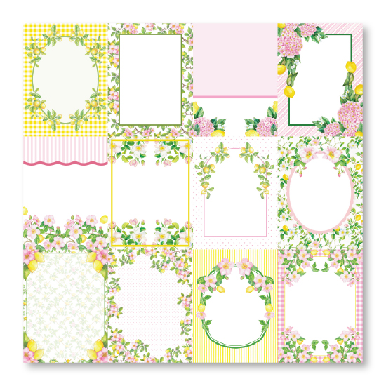 מארז דפי קארדסטוק 12" - פריחה איטלקית