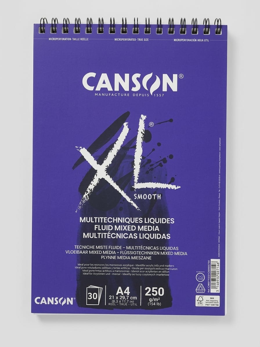 בלוק נייר Canson Multitechniques Liquides A4