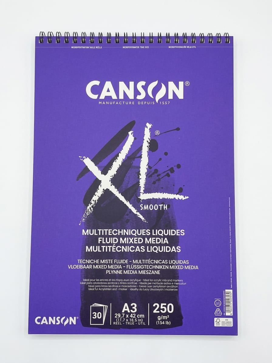 בלוק נייר Canson Multitechniques Liquides A3