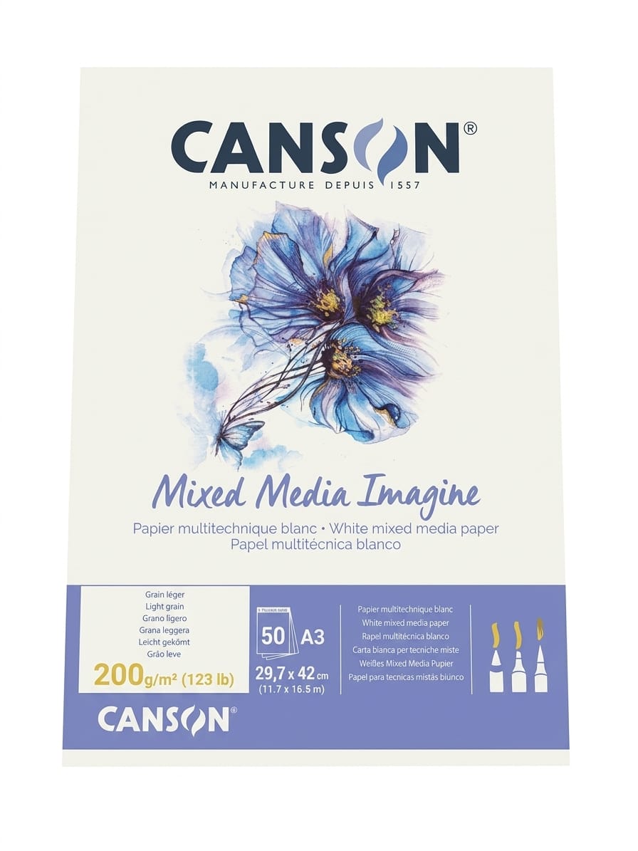 בלוק נייר A3 למיקס מדיה Canson Imagine
