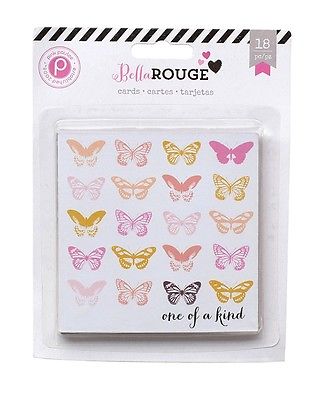 Bella Rouge Collection - 4X4 Journaling Cards