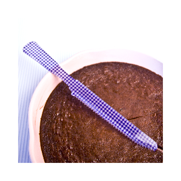 סכין לחם מלמין - כחול משובץ