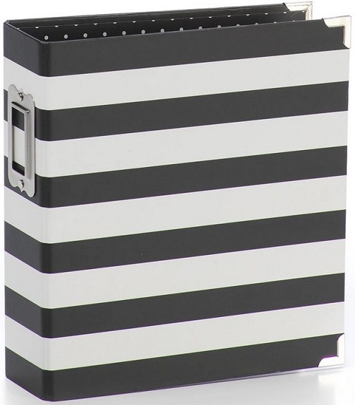 אלבום 6&quot;*8&quot; - 6x8 SN@P! Designer Binder - Black Stripe