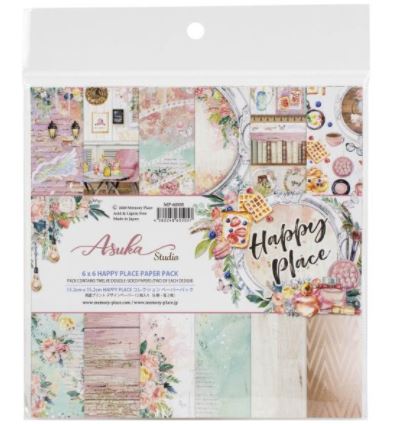 מארז קארדסטוק 6&quot; - Asuka Studio Double-Sided Paper Pack - Happy Place