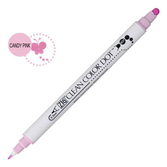 טוש Zig Clean Color Dot - Candy Pink 206