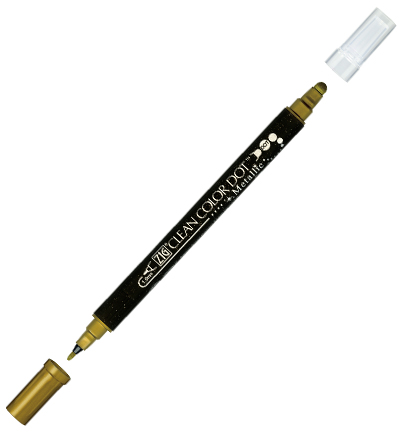 טוש Zig Clean Color Dot gold- 101