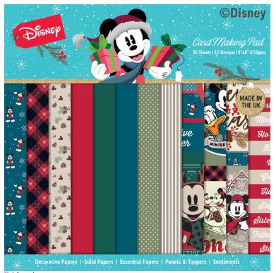 מארז דפים - Disney Christmas Card Making Pad &quot;8