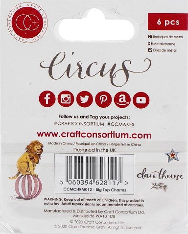 עיטורי מתכת - Craft Consortium Circus Metal Charms