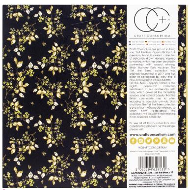 מארז קארדסטוק 6" - Craft Consortium Double-Sided Paper Pad - Tell the Bees