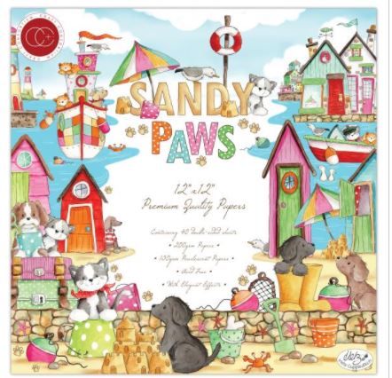 מארז דפי קארדסטוק &quot;12 - Sandy Paws