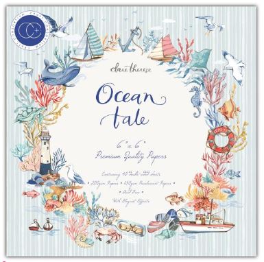 מארז קארדסטוק 6&quot; - Craft Consortium Double-Sided Paper Pad - Ocean Tale