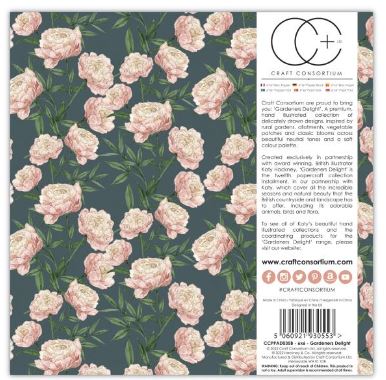 מארז קארדסטוק 6" - Craft Consortium Double-Sided Paper Pad - Gardeners Delight