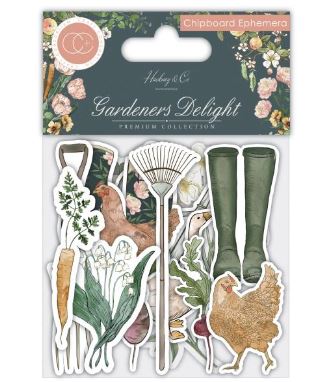 חיתוכי צ&#39;יפבורד - Chipboard Ephemera 19/Pkg - Gardeners Delight