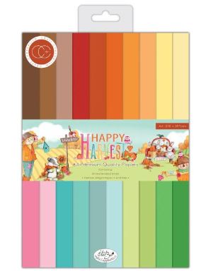 מארז דפים A4 צבעוני - Double-Sided Paper Pad - Happy Harvest