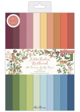 מארז דפים A4 צבעוני - Double-Sided Paper Pad - Little Robin Redbreast