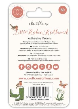 מדבקות אפוקסי - Craft Consortium Adhesive Pearls - Little Robin