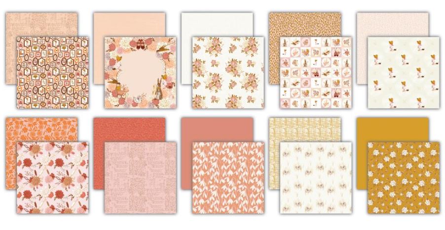 מארז דפי קארדסטוק 12" - Craft Consortium Double-Sided Paper Pad - Nostalgia