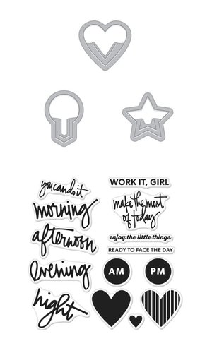 סט תבניות חיתוך וחותמות לפלאנר - Everyday Clips