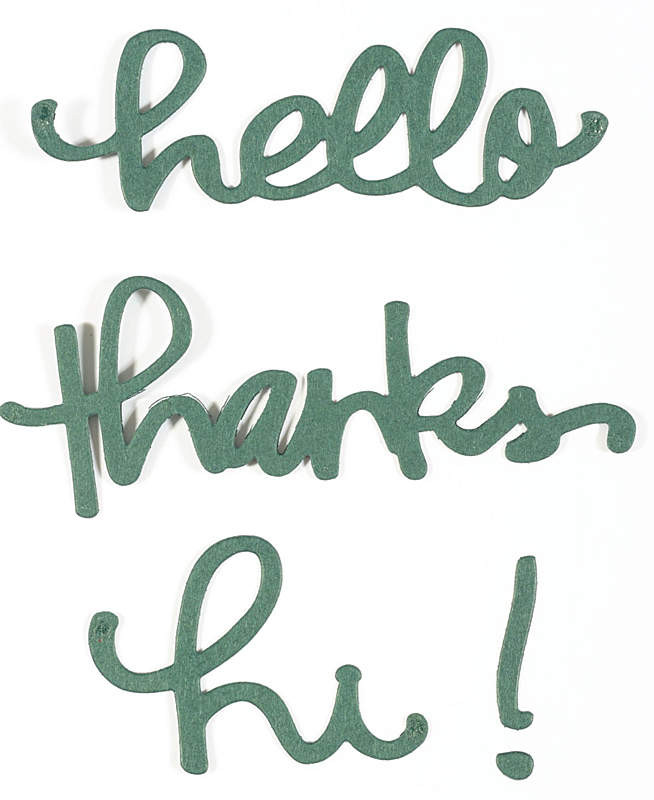 סט תבניות חיתוך - Hello, Thanks &amp; Hi!