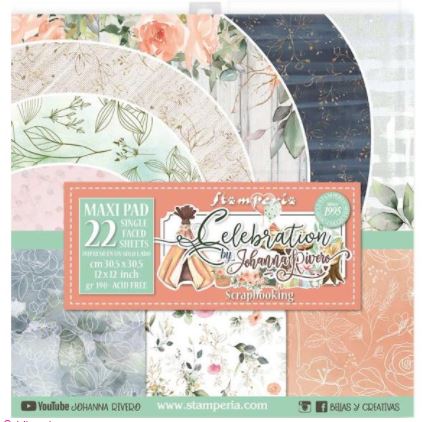 מארז קארדסטוק 12&quot; - Stamperia Single-Sided Paper Pad - Celebration