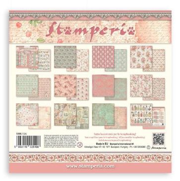 מארז דפים - Stamperia Backgrounds Double-Sided Paper Pad "12