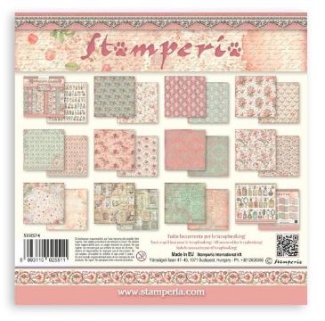 מארז דפים - Stamperia Backgrounds Double-Sided Paper Pad "8