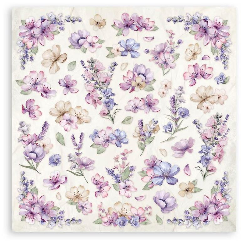 מארז דפי קארדסטוק 12" - Stamperia Double-Sided Paper Pad - Lavender